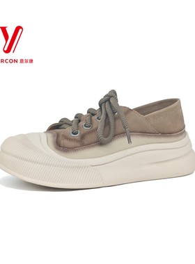 意尔康女鞋2025秋季新款复古厚底舒适板鞋百搭休闲鞋5171DD27161Y