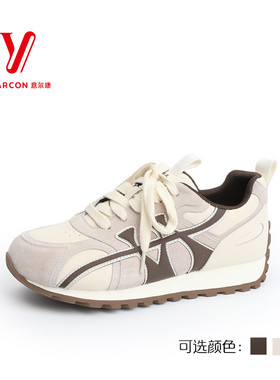 意尔康女鞋2025秋季新款厚底阿甘鞋高级感运动休闲鞋5681ZD49256Y