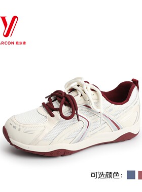 意尔康女鞋2026春季新款拼色网面透气轻便软底休闲鞋6181ZD48650Y
