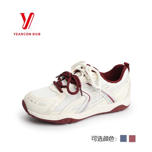 意尔康女鞋2026春季新款拼色网面透气轻便软底休闲鞋6181ZD48650Y