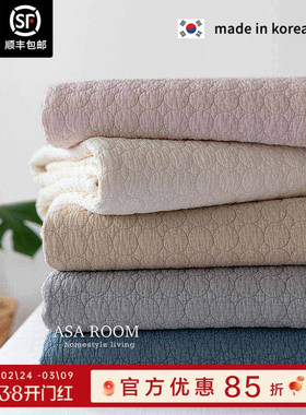 推荐！纯天然木花棉 高性价比床单 ASAROOM 韩国纯棉绗缝床盖