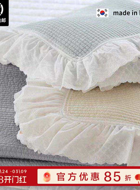 温柔奶油色~ASAROOM 韩国绗缝床单 高密度蕾丝四季床单
