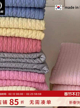 现货▲DU家自留N条 ASAROOM韩国高密度纯棉床单夏被两用绗缝床盖