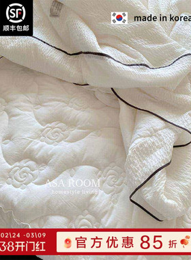 高级玫瑰 加厚床单！天然广木棉~ASAROOM 韩国正品夹棉床单
