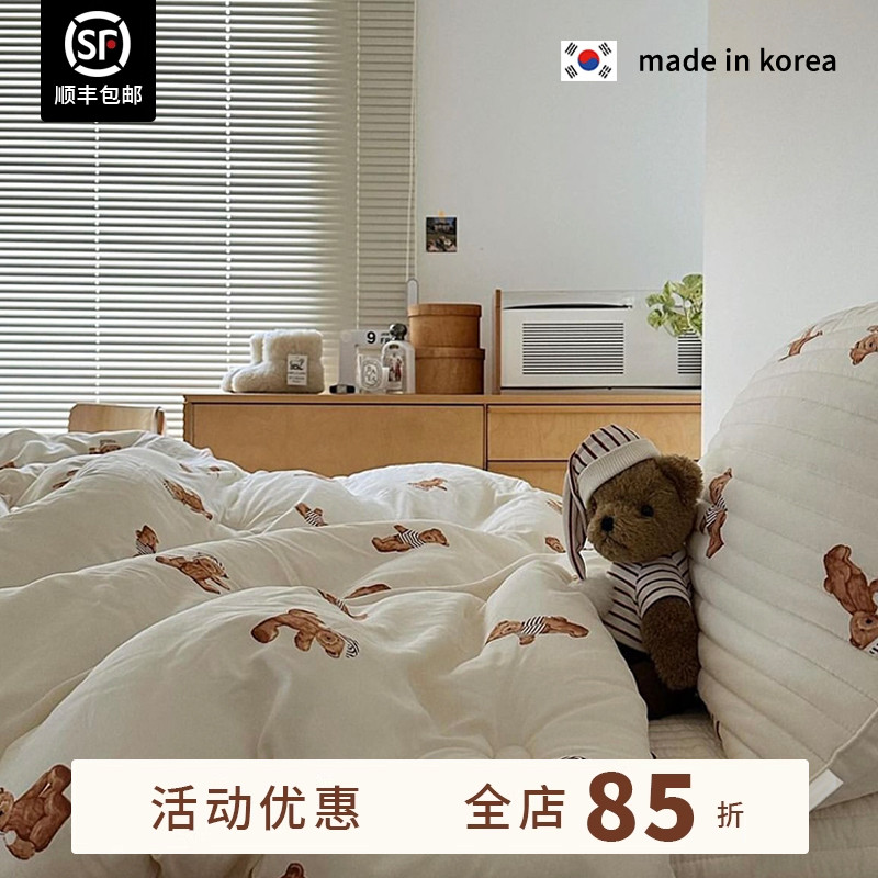 现货 ▲DU家 宝宝肌肤触感莫代尔四季被 ASAROOM韩国卡通小熊套装