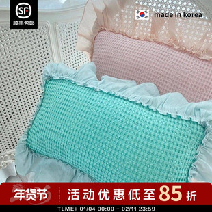 现货▲等了好久的宝藏抱枕！ASAROOM韩国华夫格大荷叶边抱枕