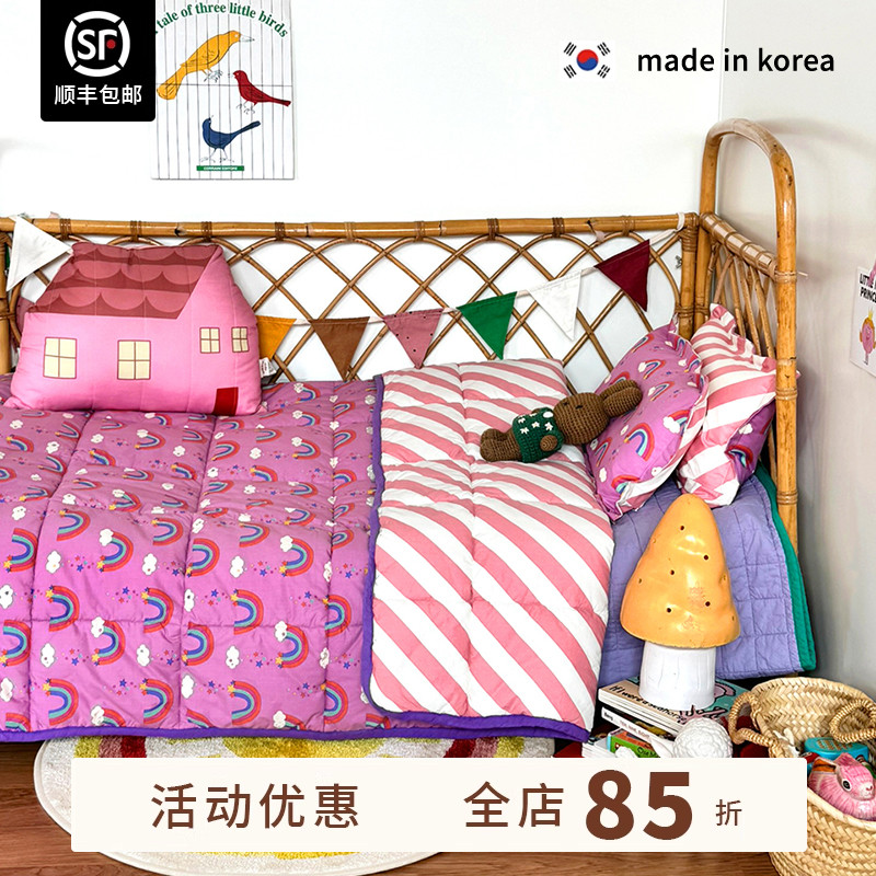 现货5折▲彩虹系列韩国品牌Tinycosmos 儿童纯棉空调一体被可机洗