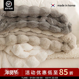 现货▲店主自用 软乎乎~冬天睡ASAROOM 韩国短绒毯加厚冬季短绒被