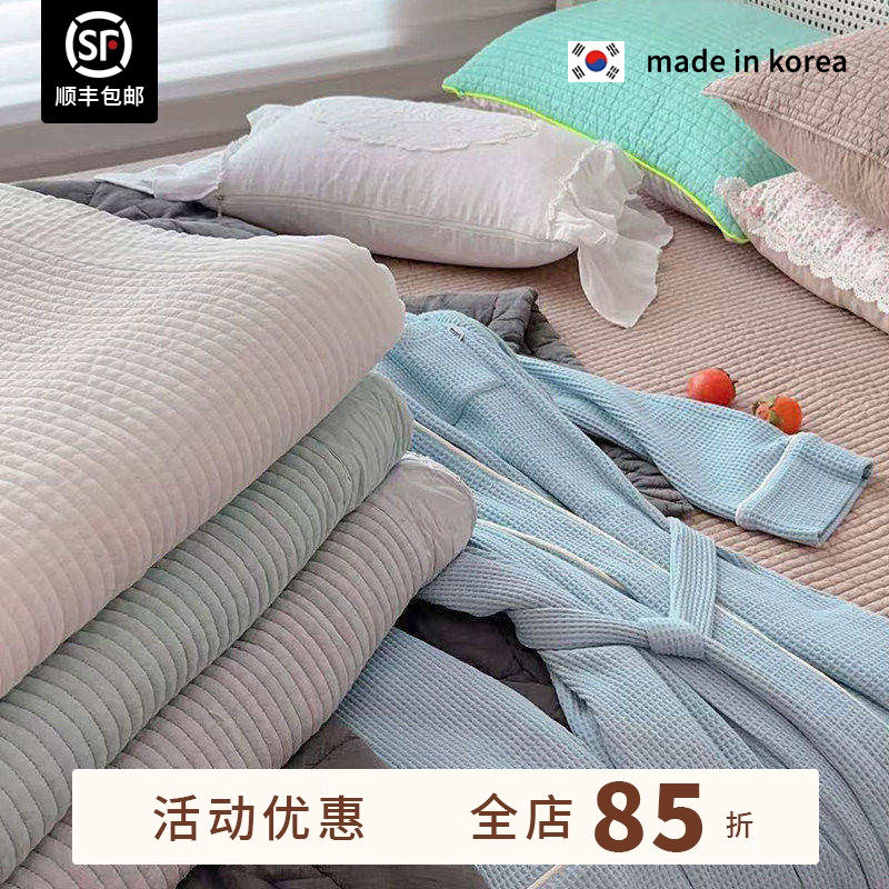 现货▲柔软~ASAROOM 韩国绗缝床盖莫代尔100%床单夏被两用 可机洗