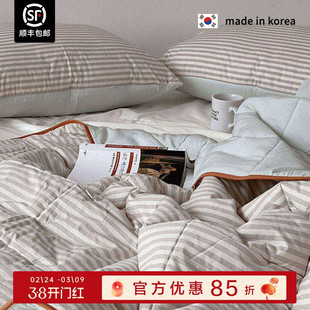 现货▲心头爱～多个赖床的理由 ASAROOM韩国条纹高密度空调厚被