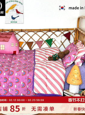 现货5折▲彩虹系列韩国品牌Tinycosmos 儿童纯棉空调一体被可机洗