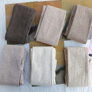 秋冬500D细竖条纹燕麦白粉色精梳棉打底连裤 袜微压显瘦美腿袜裤