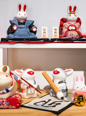 手工绢布兔年生肖手工新年招福