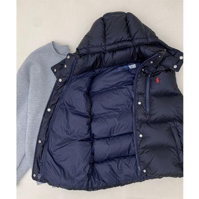 超值羽绒! 90%白鸭绒 小马标防沾水绗缝羽绒服连帽纯色马甲女装