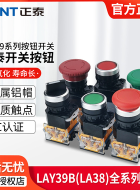 正泰按钮开关LAY39B(LA38)-11BNZS自锁复位BND带灯24二档一开一闭