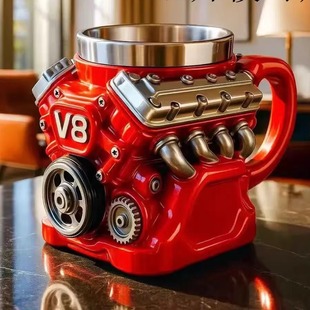 Retro Engine CoffeeMug复古引擎咖啡杯克杯家居桌面创意摆件装饰