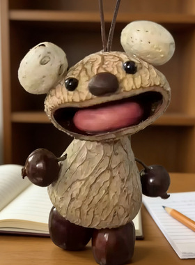 丑萌娃娃果壳铃挂件挂饰