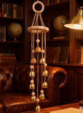 户外木质风铃悬挂铃铛