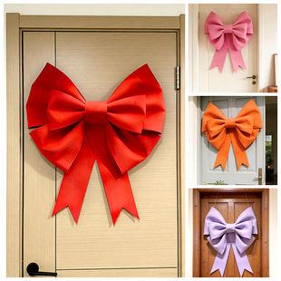 超大红色蝴蝶结装饰墙上房间门饰拍照道具电视背景墙新年场景布置