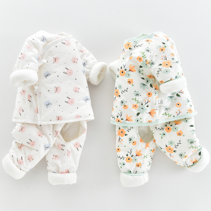 新生婴儿儿棉衣套装秋冬季薄棉衣服刚出初生宝宝加厚保暖棉袄外套