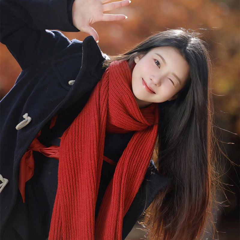 红色围巾女冬季情侣圣诞新年礼物针织百搭2025新款学院风毛线围脖,服饰配件/皮带/帽子/围巾,围巾/丝巾/披肩,淘宝优惠券,粉丝福利购,淘宝优惠卷