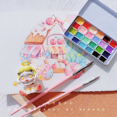 荷尔拜因奈奈简忠威小花水彩颜料