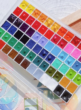 包邮霓嘉Nicker水彩水粉颜料宫崎骏不透明水彩36色24色1ml2ml分装