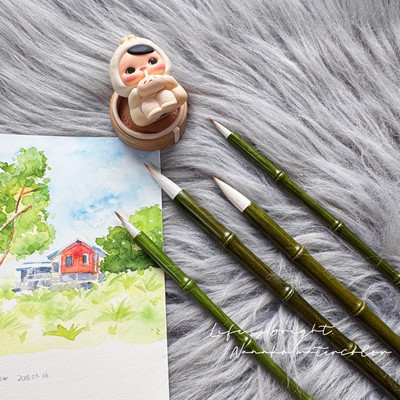 水彩画专用笔水粉笔水彩毛笔勾线铺色初学者毛笔套装