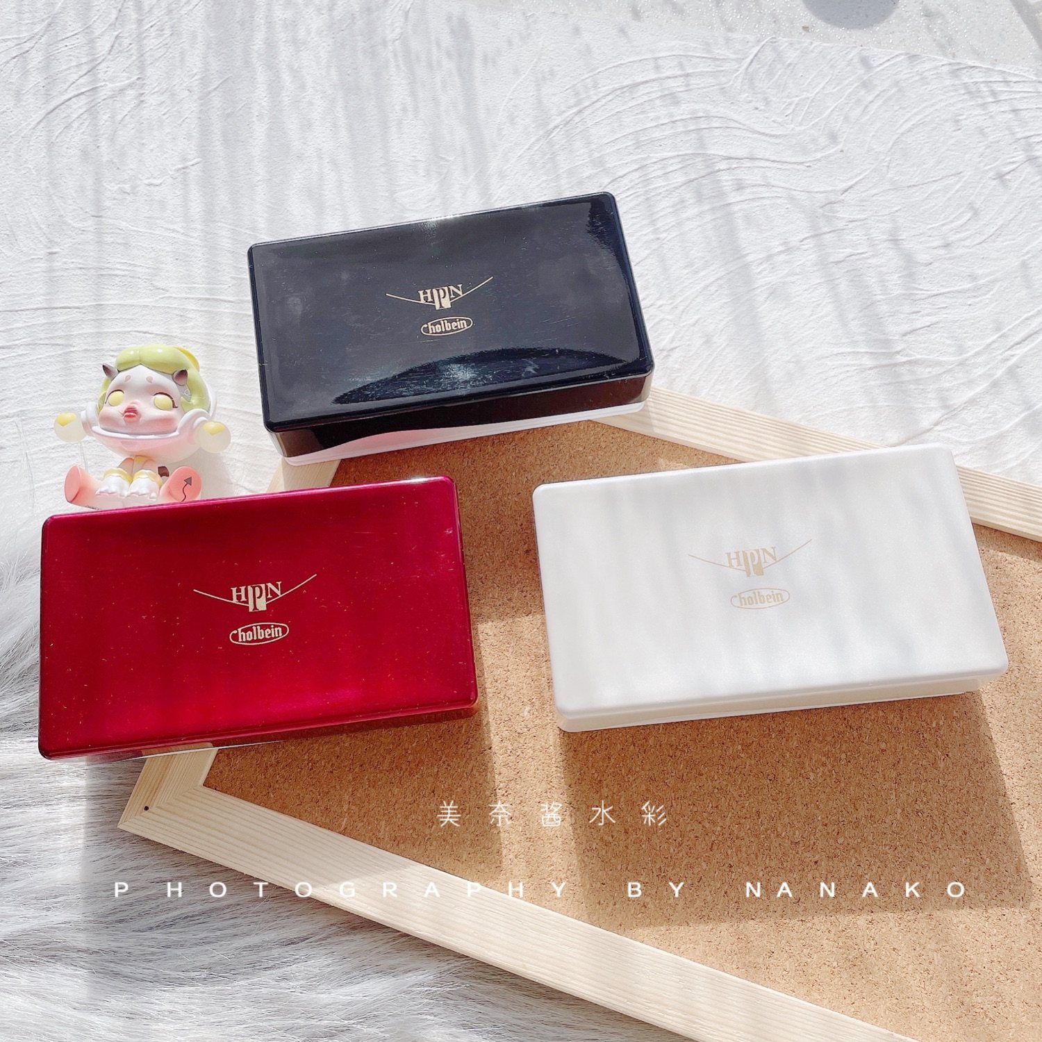 日本进口 荷尔拜因大师级固体水彩颜料  hb小红盒 小蓝盒24色套装