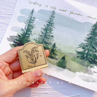 美奈酱定制黄铜夹 铃兰黄铜夹 TN手账本夹子