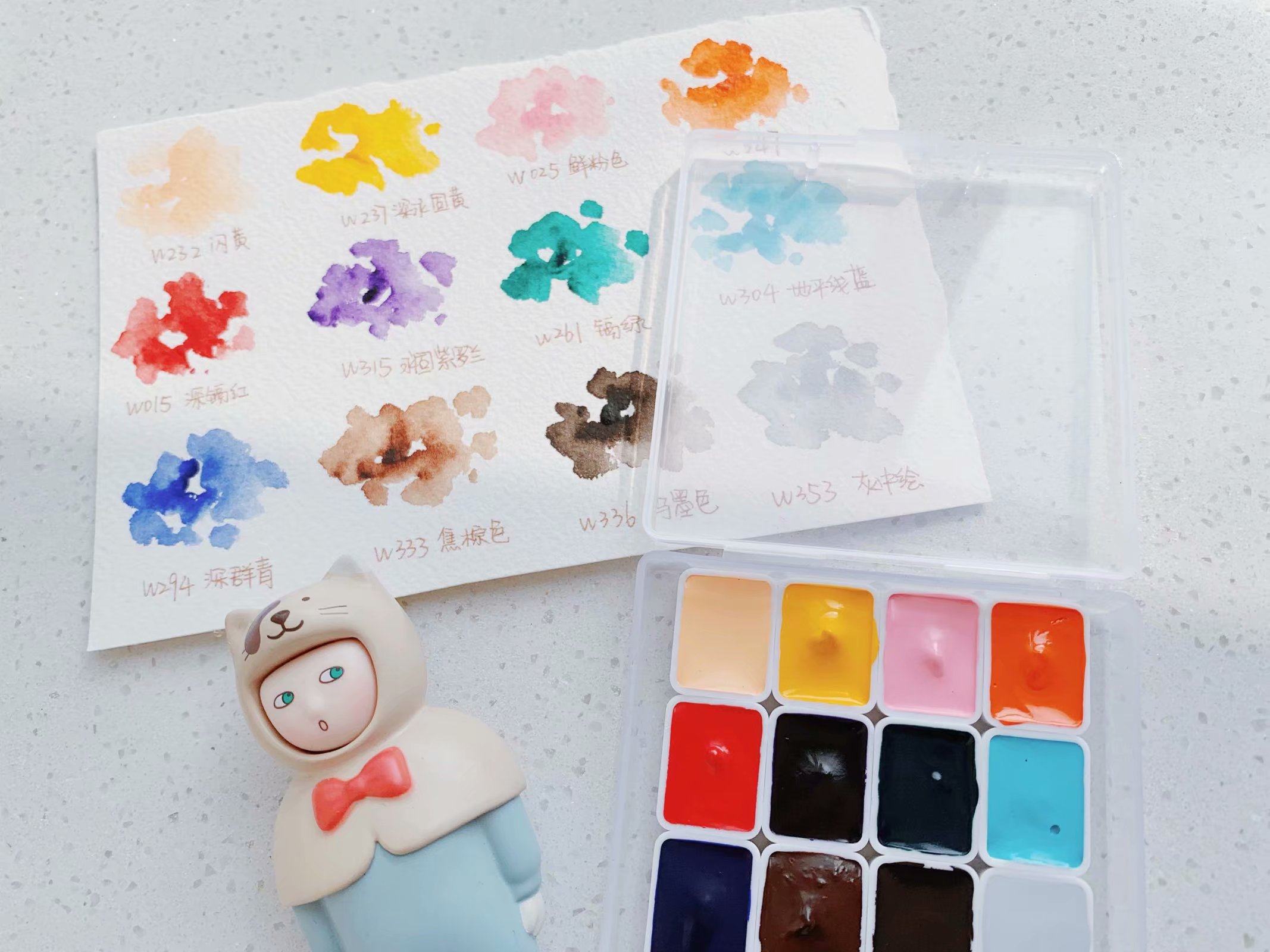 包邮进口日本荷尔拜因夏目柠檬y友风子透明水彩颜料限定套装水彩