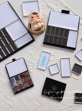 Art toolkit水彩盒 水彩分装格子TN旅行盒铁盘可磁吸 颜料分装格