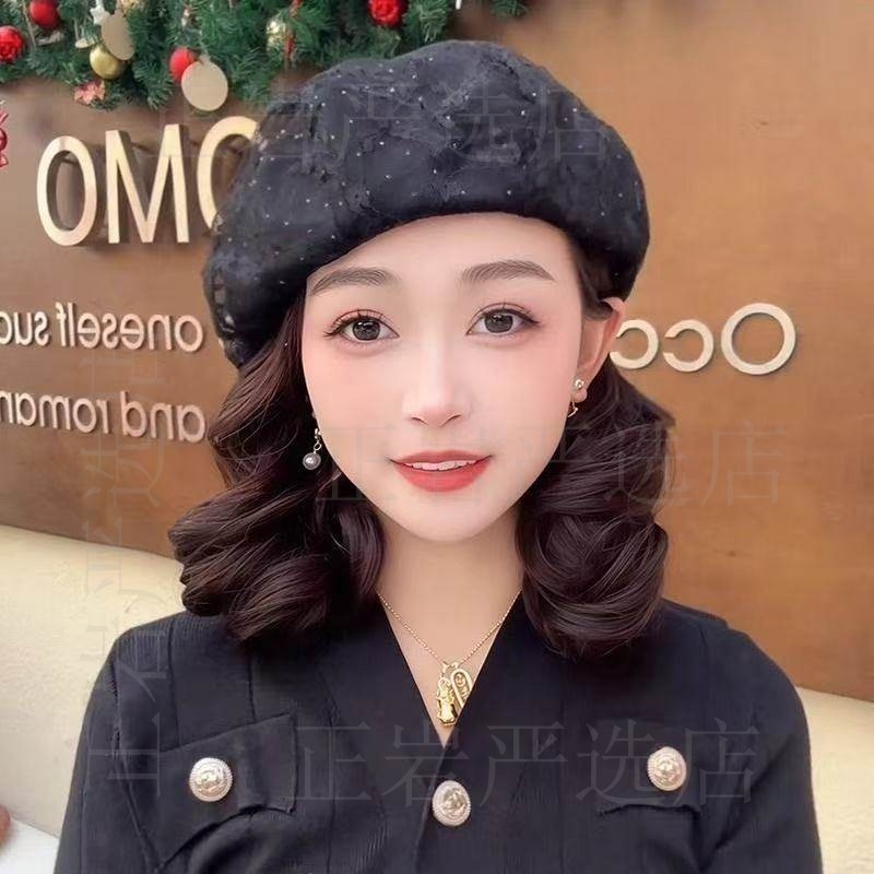 假发帽子女款2025新款冬一体防晒帽自然仿真秋冬时尚逼真洋气头套
