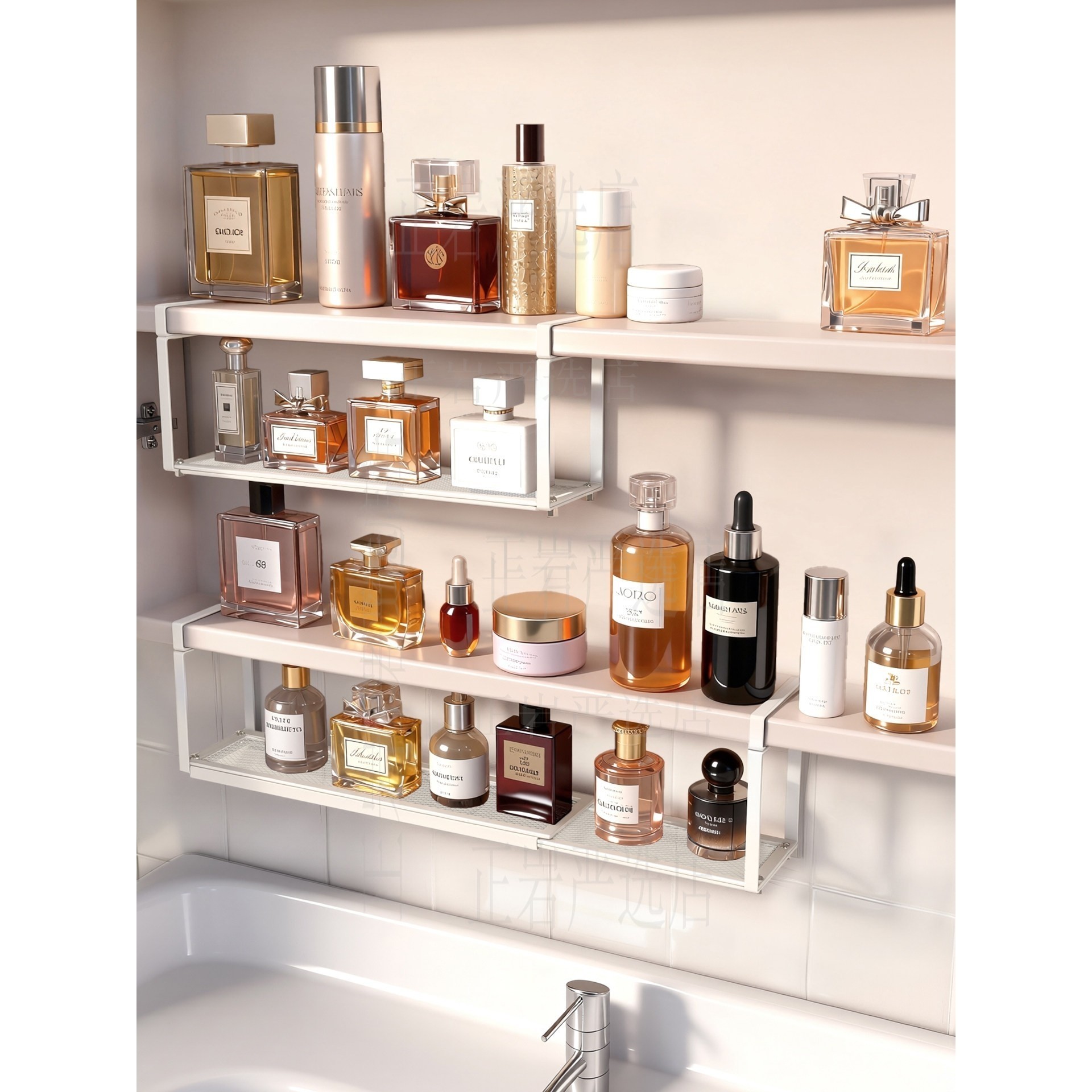 浴室柜内部收纳新款高端通用卫生间化妆品面膜护肤洗漱置物盒子架