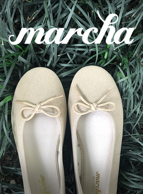 marcha春夏新款芭蕾舞鞋平底女单鞋四季潮流圆头浅口瓢百搭小香风