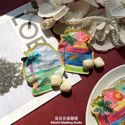 DENMAS丹玛仕原汁椰子糖异形包小红书推荐高颜值结婚喜糖休闲零食