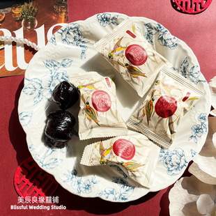 爱相邻侑礼侑糖比翼双飞阿胶蜜枣果脯结婚庆喜糖伴手礼搭配零食