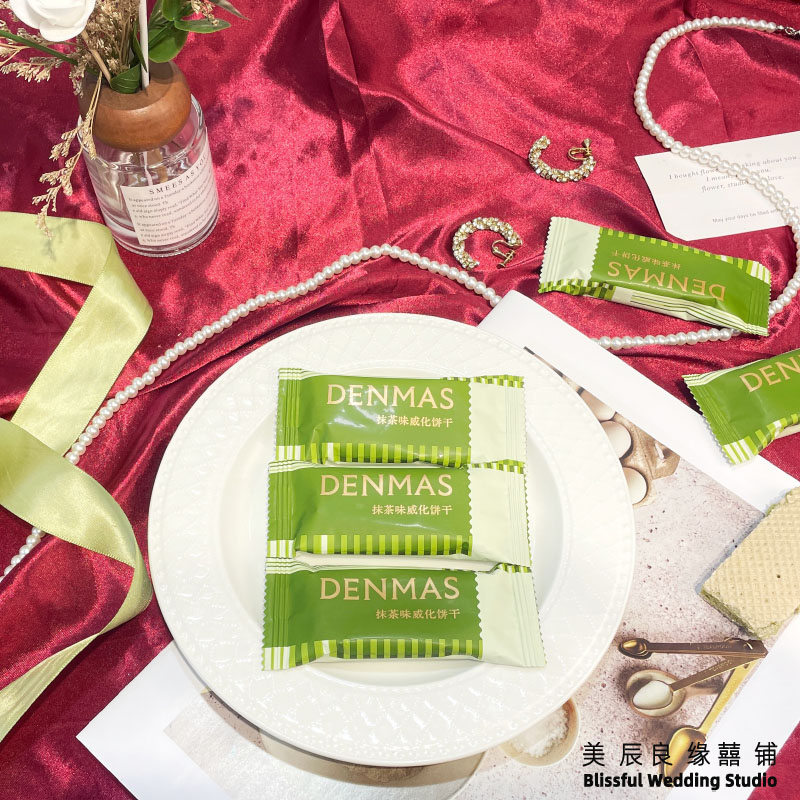 DENMAS丹玛仕抹茶味白桃乌龙味威化饼干小红书同款喜糖搭配零食图片