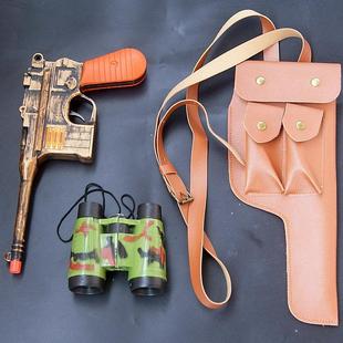 毛瑟枪王八盒子怀旧儿童玩具六一小兵人表演枪皮套装玩具不可发射