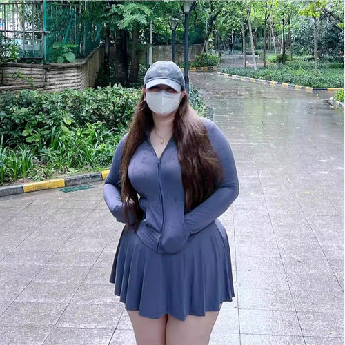 大码女装防晒衣短裙套装