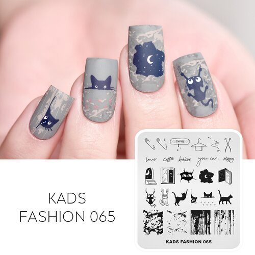 kads时尚美甲钻石口红印花板