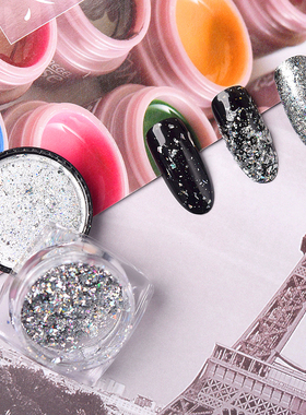 kads美甲箔金粉 指甲装饰品DIY 新娘甲镭射孔雀银 水晶光疗甲贴纸