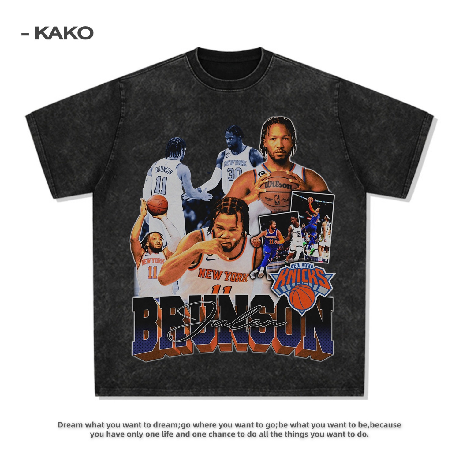 美式Brunson布伦森复古短袖重磅纯棉篮球vintage高街T恤男女上衣