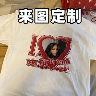 My love Girlfriend＆Boyfriend来图定制情侣爱豆T恤演唱会长短袖