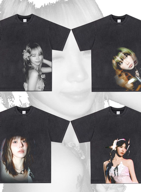 LE SSERAFIM 金采源 许允真 中村一叶 宫胁咲良 洪恩採长短袖T恤