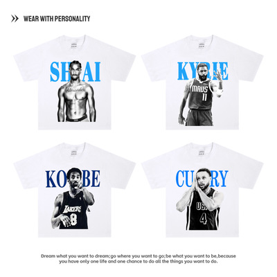 篮球美式短袖男T恤透气数码直喷印花欧文库里科比詹姆斯亚历山大