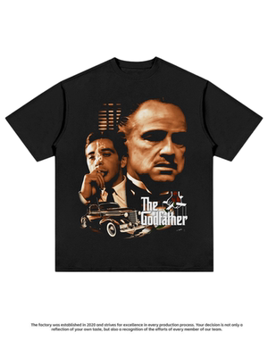 The Godfather教父电影联名美式休闲宽松vtg短袖 hiphop潮纯棉T恤