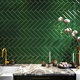 墨绿色瓷砖邮政绿75X300军绿色釉面砖餐厅厨房墙砖卫生间 北欧风格