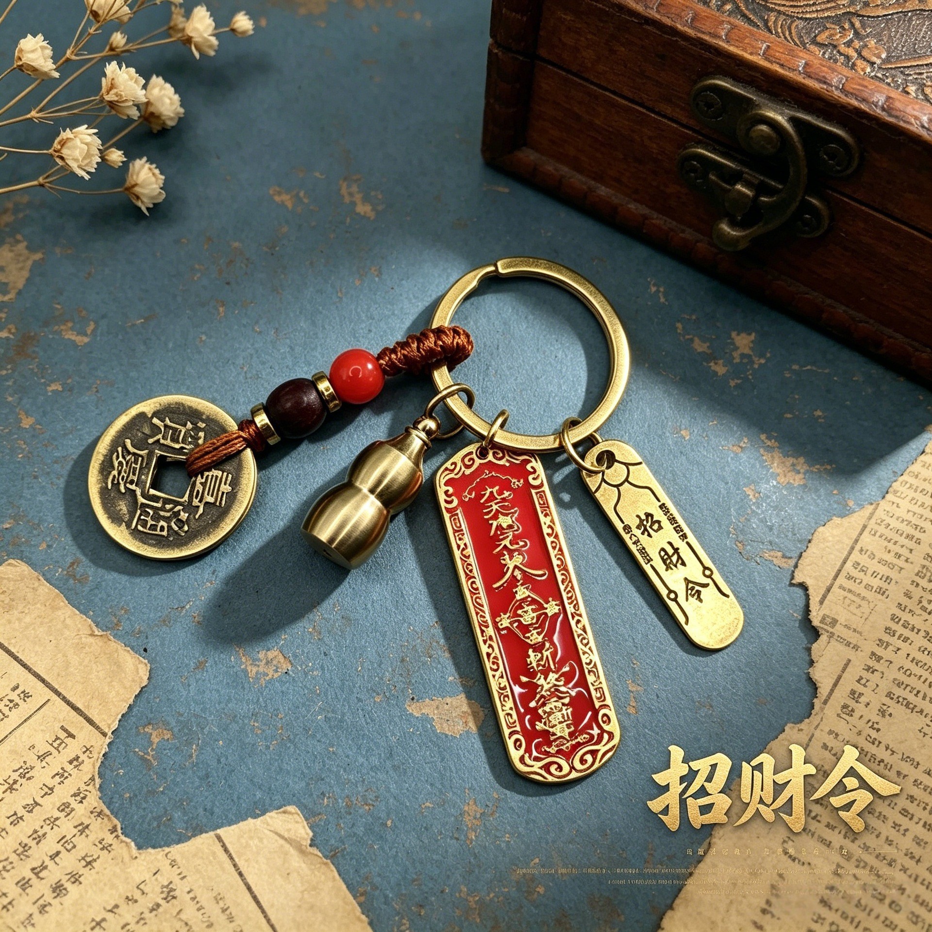 师傅推荐.道家雷祖讳吊坠五雷令挂件九天应元平安护随身符钥匙链
