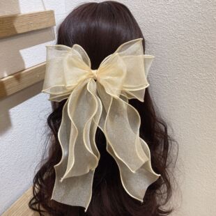 jk头饰三层公主蝴蝶结飘带Lolita日韩气质少女后脑勺顶夹发饰发带